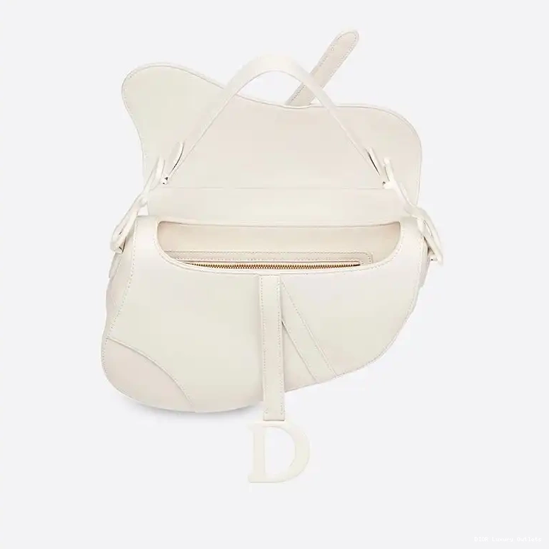 Cheap Bag White Dior Saddle Calfskin Ultramatte 0626 Luxury